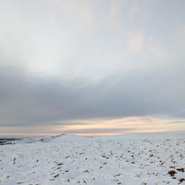 Snow skies over Dartmoor, Devon 